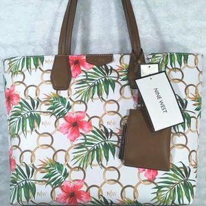 🆕 Nine West CADEN Multi Floral Tote Bag